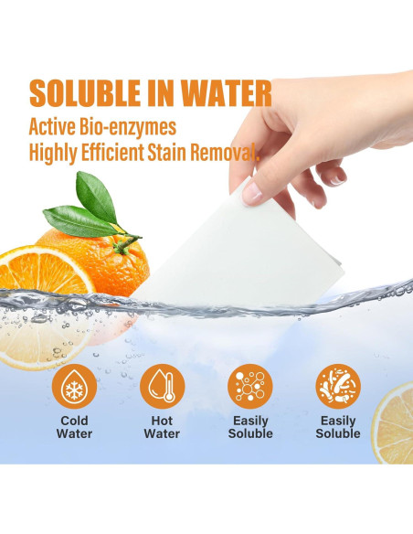 Hojas de Detergente Ecológicas YUCO 200 Cargas Aroma Cítricos