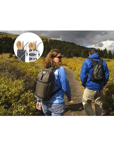 Conjunto de Cubiertos de Bambú UPTRUST 6 Piezas con Estuche