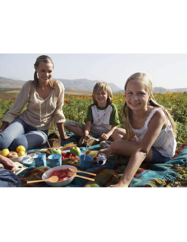 Conjunto de Cubiertos de Bambú UPTRUST 6 Piezas con Estuche