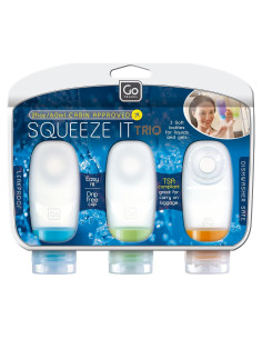 Trío de Botellas de Viaje Squeeze It Go Travel 60ml A Prueba de Fugas
