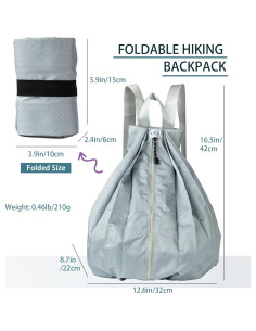 Mochila Plegable de Senderismo Unisex 30L Negra 2