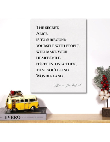 Arte de Pared en Lienzo Cita Inspiradora 30x38 cm JerLoe