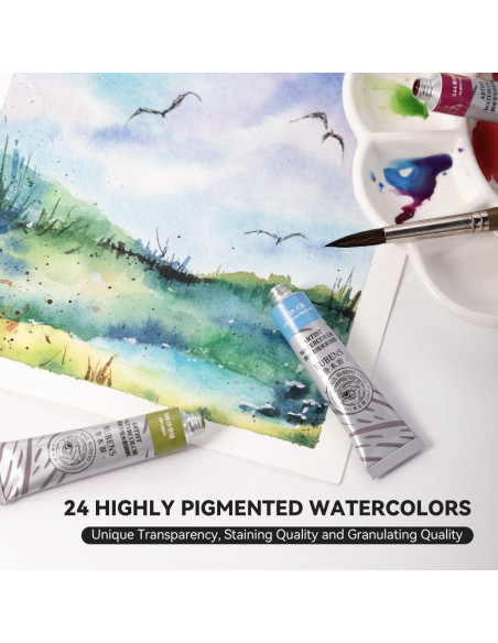 Juego de Pinturas Acuareladas Paul Rubens 24 Colores 12ml