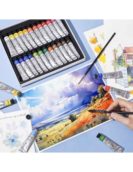 Juego de Pinturas Acuareladas Paul Rubens 24 Colores 12ml