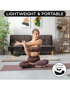 Conjunto de Anillos de Pilates TOPZGLEEY - 35.56 cm, 5 Bandas, Mini Pelota 2