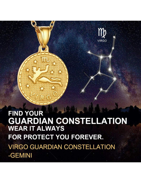 Collar Zodiacal GoldChic Virgo 18K Oro Ajustable 50.8 cm Collar Zodiacal GoldChic Virgo 18K Oro Ajustable 50.8 cm