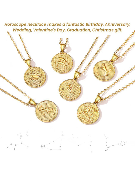 Collar Zodiacal GoldChic Virgo 18K Oro Ajustable 50.8 cm Collar Zodiacal GoldChic Virgo 18K Oro Ajustable 50.8 cm