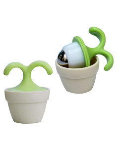 Masajeador de Mano Mini 16xi en Forma de Planta Verde 4.8cm