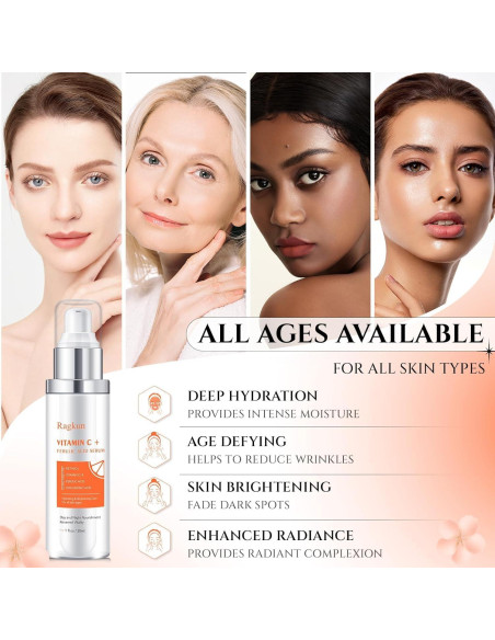 Suero Facial Vitamina C 20% Ragkun 29.57 ml Antienvejecimiento