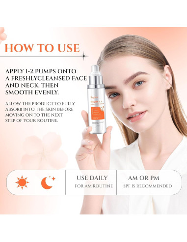 Suero Facial Vitamina C 20% Ragkun 29.57 ml Antienvejecimiento
