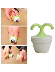 Masajeador de Mano Mini 16xi en Forma de Planta Verde 4.8cm 2