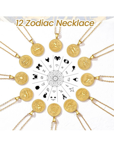 Collar Zodiacal GoldChic Virgo 18K Oro Ajustable 50.8 cm