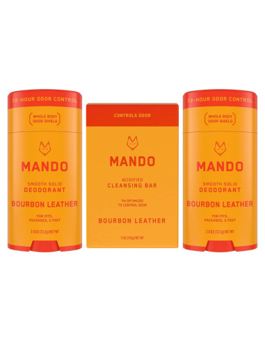Desodorante Corporal Mando 2 Unidades + Jabón Limpiador Acidificado
