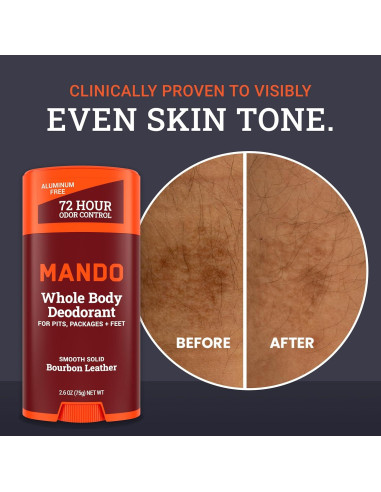 Desodorante Corporal Mando 2 Unidades + Jabón Limpiador Acidificado