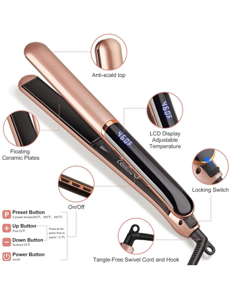 Plancha de Pelo Profesional Shenzhen Kangsheng 14 Temperaturas Plancha de Pelo Profesional Shenzhen Kangsheng 14 Temperaturas