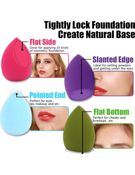 Juego de Esponjas de Maquillaje 12pcs + Soporte S SUSANN
