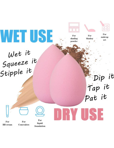 Juego de Esponjas de Maquillaje 12pcs + Soporte S SUSANN