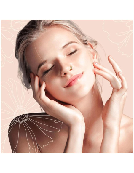 Aro de Nariz Doble Acero Inoxidable 18g Espiral Unisex