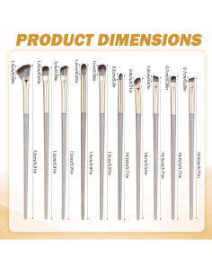 Juego de Brochas de Maquillaje Doradas Sorcristy - 10 Piezas 2