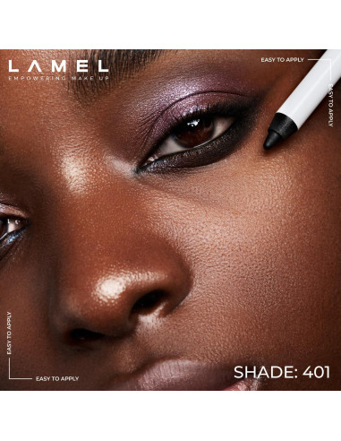 Delineador en Gel LAMEL 401 Negro Profundo Impermeable 1.4g