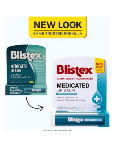 Bálsamo Labial Medicado Blistex SPF 15 - Paquete de 8 x 4.25g