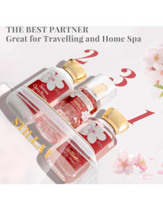Conjunto de Cuidado Corporal YUEYUEDI Flor de Cerezo 3 Piezas 2