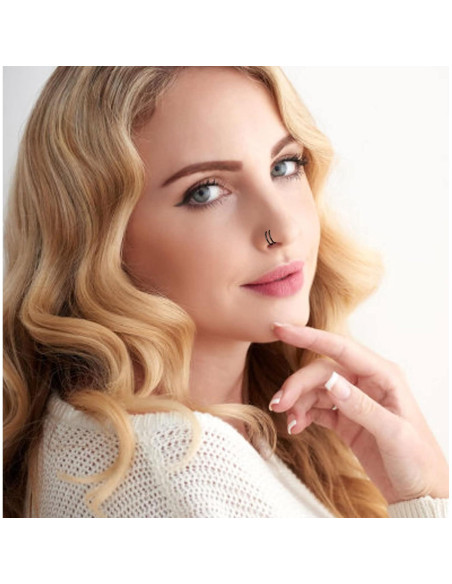 Aro de Nariz Doble Acero Inoxidable 18g Espiral Unisex