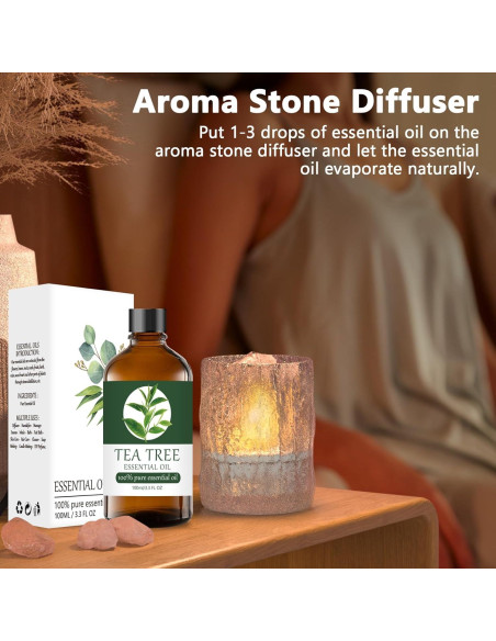 Aceite Esencial de Árbol de Té 100% Puro 97.6 ml para Aromaterapia