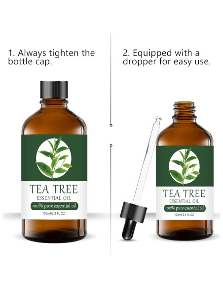 Aceite Esencial de Árbol de Té 100% Puro 97.6 ml para Aromaterapia