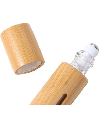 5 Botellas de Rodillo 10ml Pokinge con Apariencia de Madera