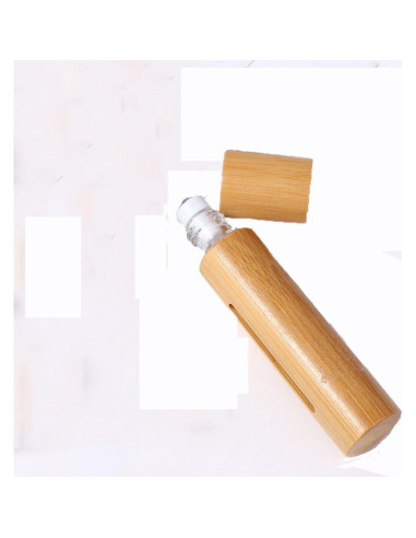 5 Botellas de Rodillo 10ml Pokinge con Apariencia de Madera