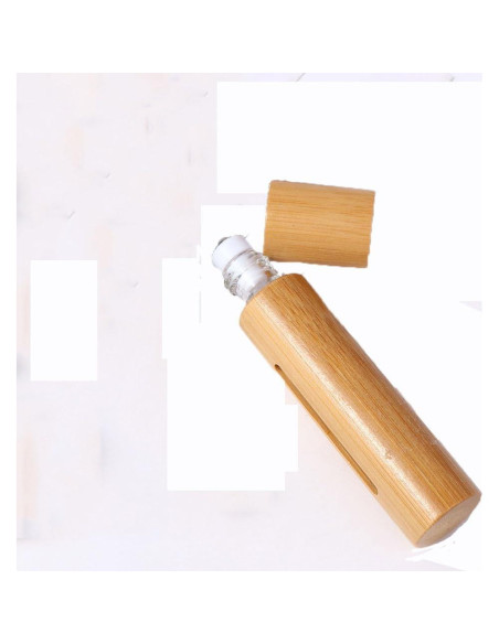 5 Botellas de Rodillo 10ml Pokinge con Apariencia de Madera