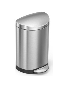 Basurero Semi-Round 10L simplehuman Acero Inoxidable Cepillado