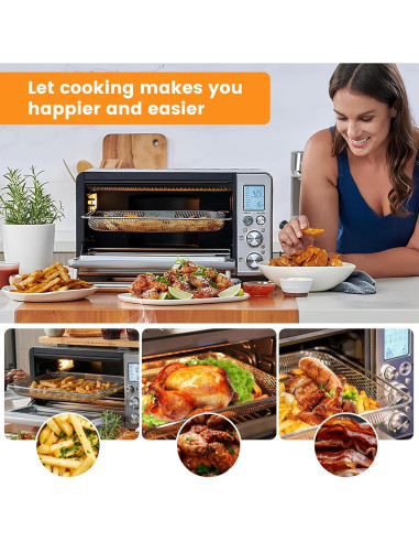 Canasta de Malla para Air Fryer GWY 16.5x11.8cm Acero Plateado