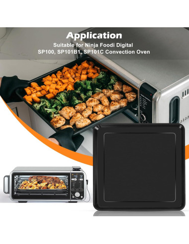 Sartén para Freidora de Aire Ninja Foodi SP101 33x33 cm Acero Inoxidable