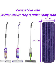 Paños de Mopa Reutilizables ITidyHome para Swiffer PowerMop - 8 Unidades 2