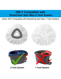 Paquete de 3 cabezales de mopa KAMISAFE para O Cedar RinseClean 2