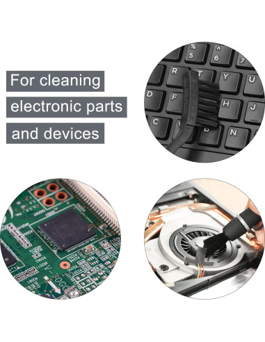 Cepillo Antiestático uxcell 4 Pcs Nylon 40x40mm para Limpieza