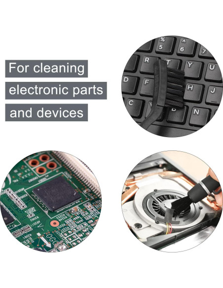 Cepillo Antiestático uxcell 4 Pcs Nylon 40x40mm para Limpieza