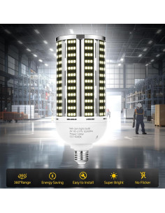 Paquete de 4 Bombillas LED de Maíz YANYCN 120W Luz Diurna 5000K 2