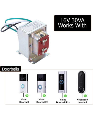 Transformador de Timbre Endurance Pro 16V 30VA Compatible