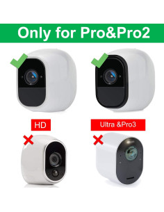 Panel Solar iTODOS para Cámaras Arlo Pro y Pro2 - 3 Paquete, 2600mAh 2