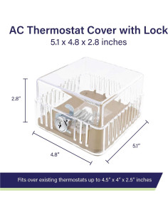 Cubierta de Cerradura para Termostato BISupply - Transparente 2