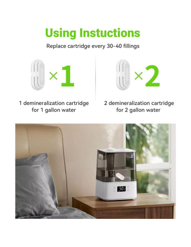 Cartuchos de Desmineralización Mbetter para Humidificadores LEVOIT - Paquete de 8