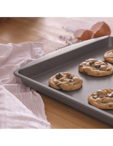 Bandeja para Galletas Antiadherente G&S Metal, Juego de 2, Gris