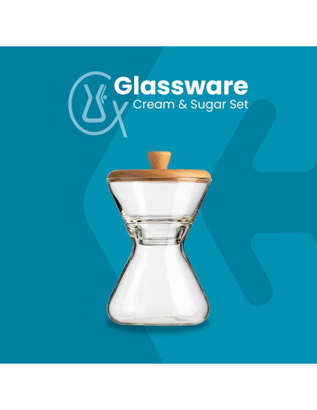 Juego de Azúcar y Crema CHEMEX de Vidrio Soplado - 2 Piezas