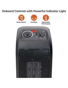 Calentador de Espacio Torre Comfort Zone 1500W Oscilante PTC 2