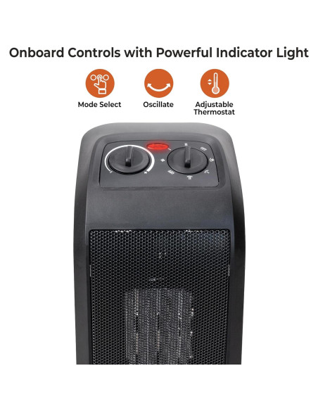 Calentador de Espacio Torre Comfort Zone 1500W Oscilante PTC