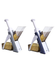 Cortador de Alimentos Mandolina SupMaKin Azul y Gris Ajustable