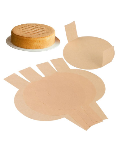 100 Hojas de Papel Pergamino Redondo Antiadherente TOPPERFUN